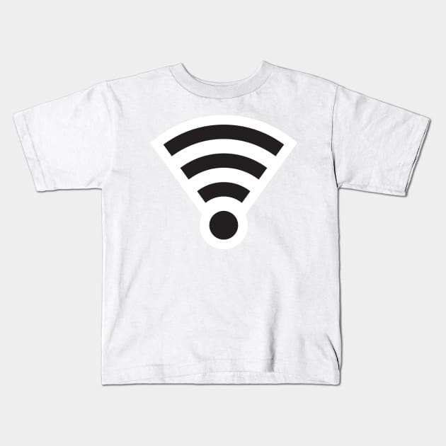 Simple WiFi Logo - Black Kids T-Shirt by DankSpaghetti